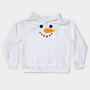 Snowman Face Kids Hoodie